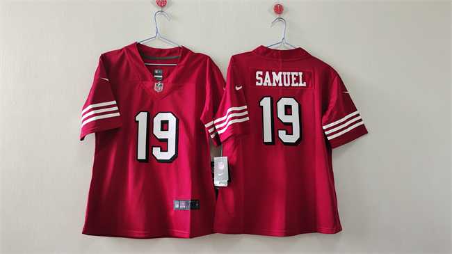 Women%27s San Francisco 49ers #19 Deebo Samuel Red Vapor Alternate Stitched Jersey